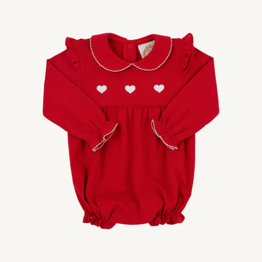 Long Sleeve Biltmore Bubble | Richmond Red with Worth Avenue White Hearts