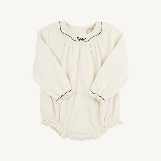 Long Sleeve Bridget Bubble | Palmetto Pearl with Newport Night Bow