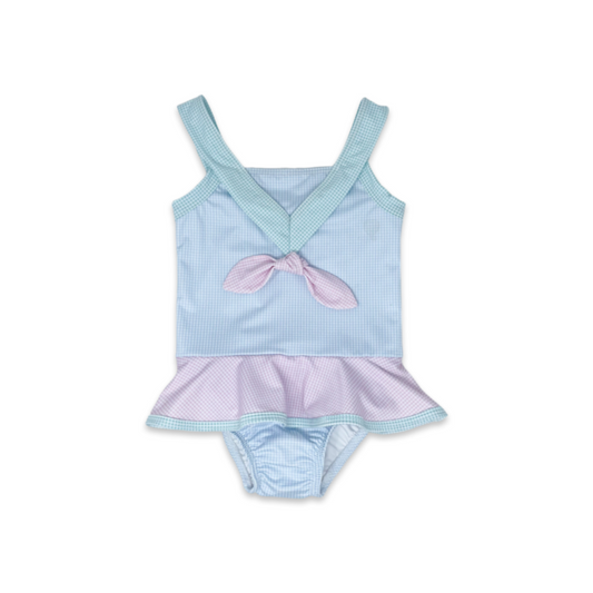 Nora Swimsuit | Color Block Mint