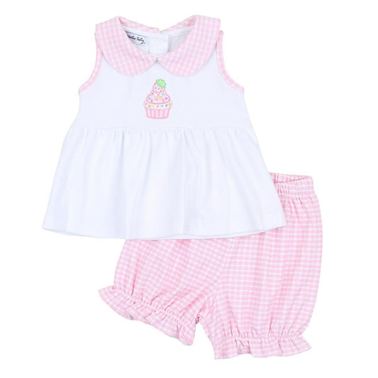 Strawberry Cupcake Pink Short Set