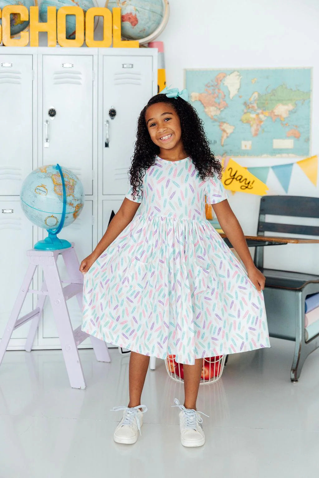 Colorful Crayons S/S Twirl Dress