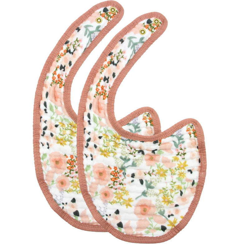 Cloud Muslin Bib 2 Pack | Millie/Rose