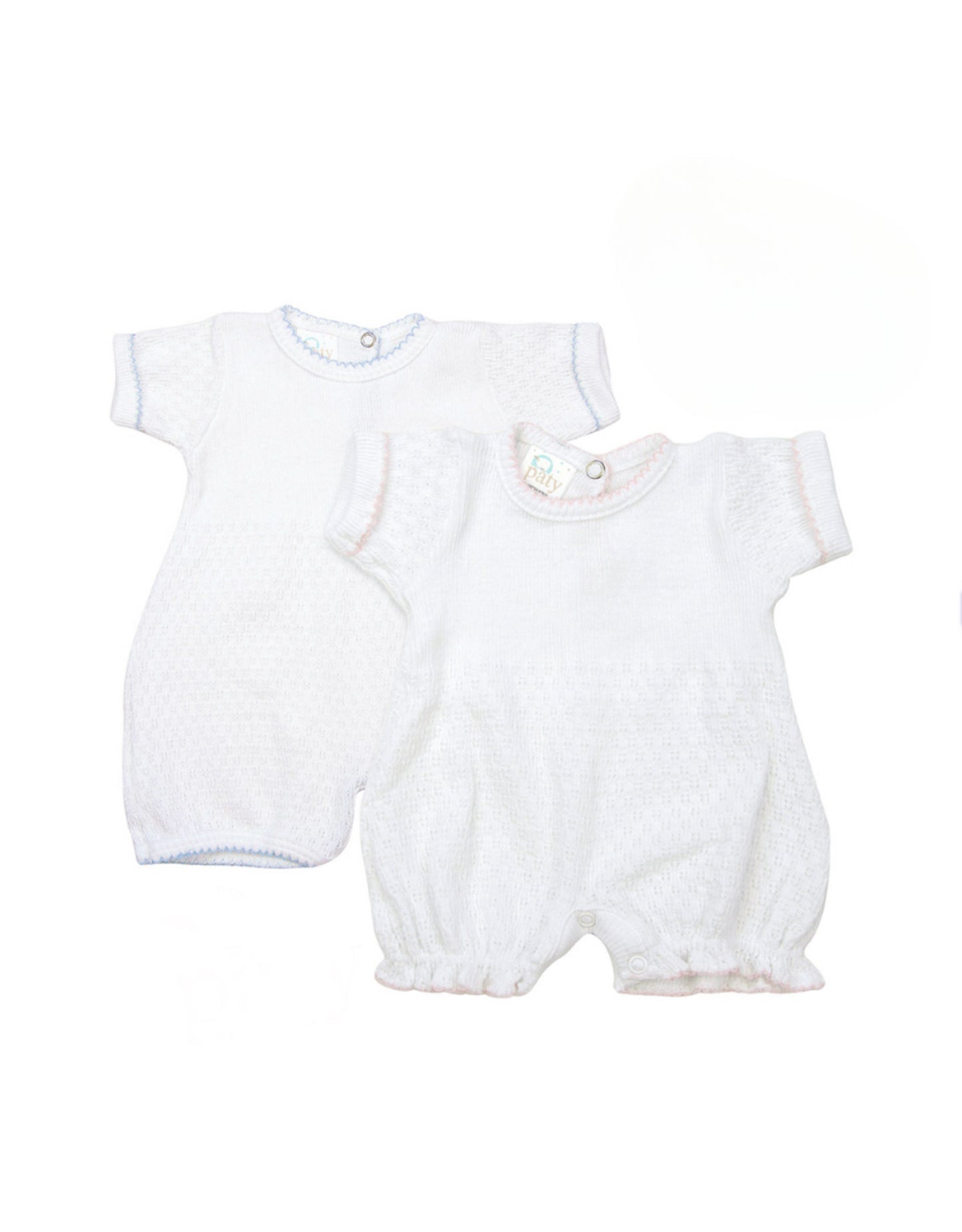 Cuffed Gathered Bubble White/Pink