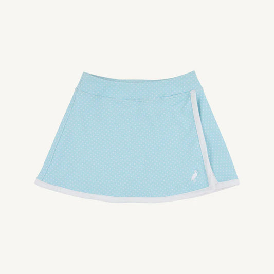 Prepletic™ Samantha Skort | Belhaven Blue Micro Dot with Worth Avenue White