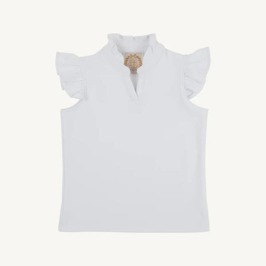 Rosie Ruffle Top | Worth Avenue White