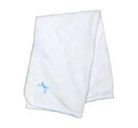 Receiving Blanket with Blue