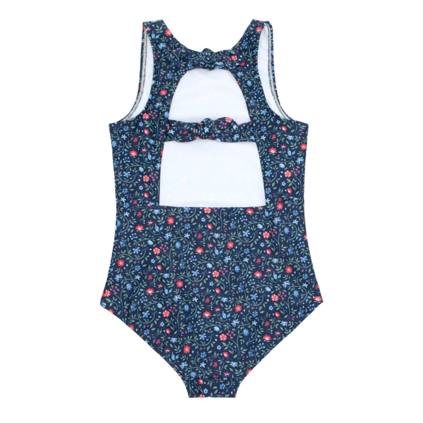 Girls Midnight Vineyard Double Bow One-Piece