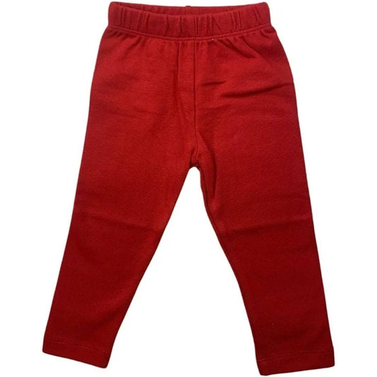 Girls Solid Legging | Deep Red