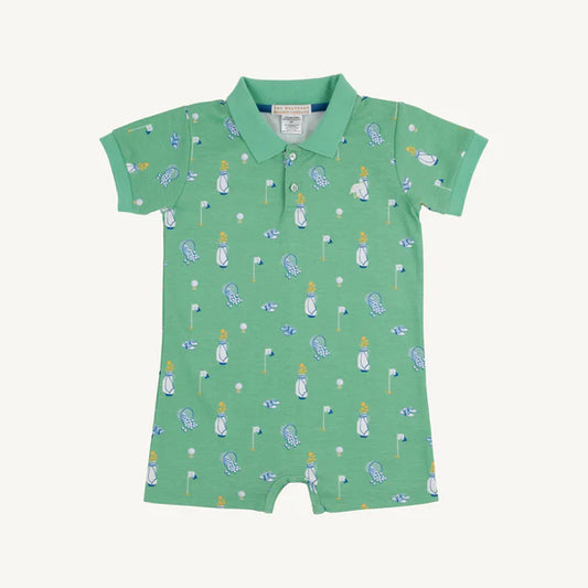 Sir Propers Romper-Pima | Clubhouse Couture (Wood Boat Blue)
