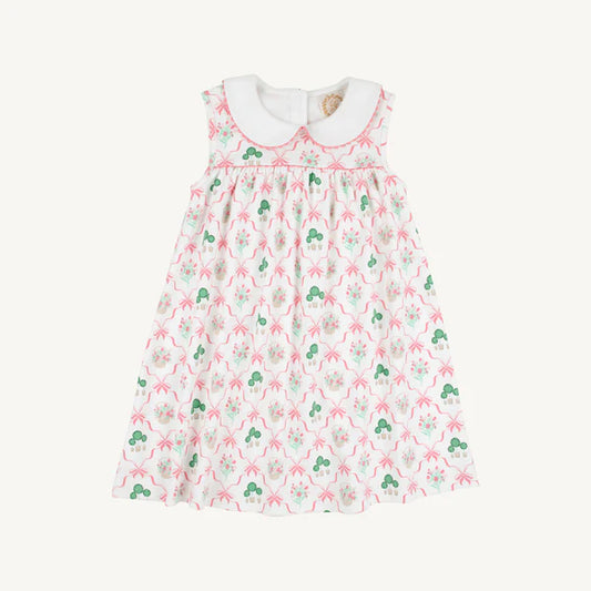 Sleeveless Mary Dal Dress | Boxwoods & Bows with Romany Rose & Worth Avenue White