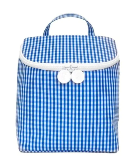 Take Away Insulated Bag | Dark Blue Gingham