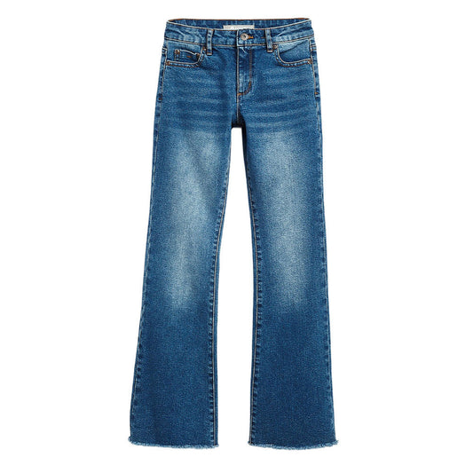 Low Rise Fray Hem Flare