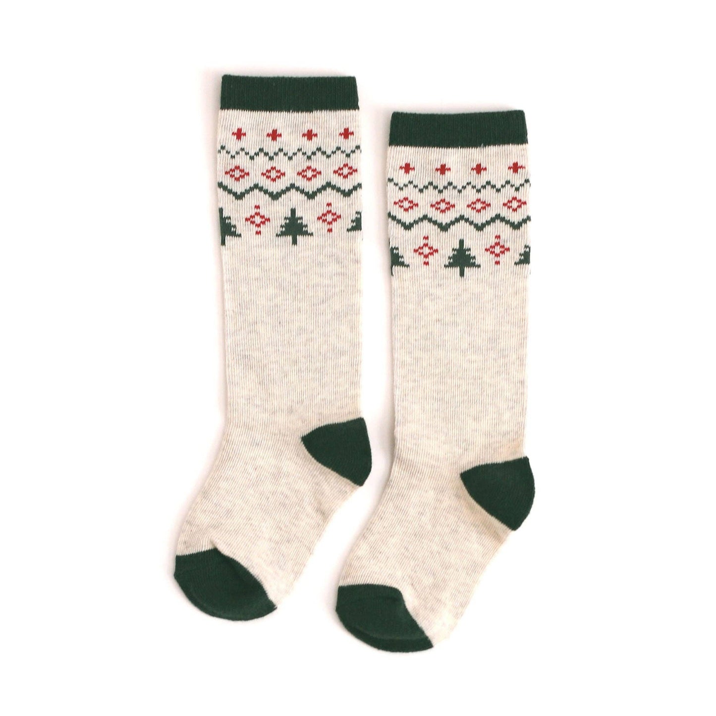 Little Stocking Co. - Tree Fair Isle Knee High Socks