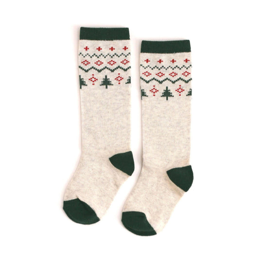 Little Stocking Co. - Tree Fair Isle Knee High Socks