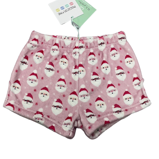 Macaron + Me - Plush Shorts-Vintage Santa