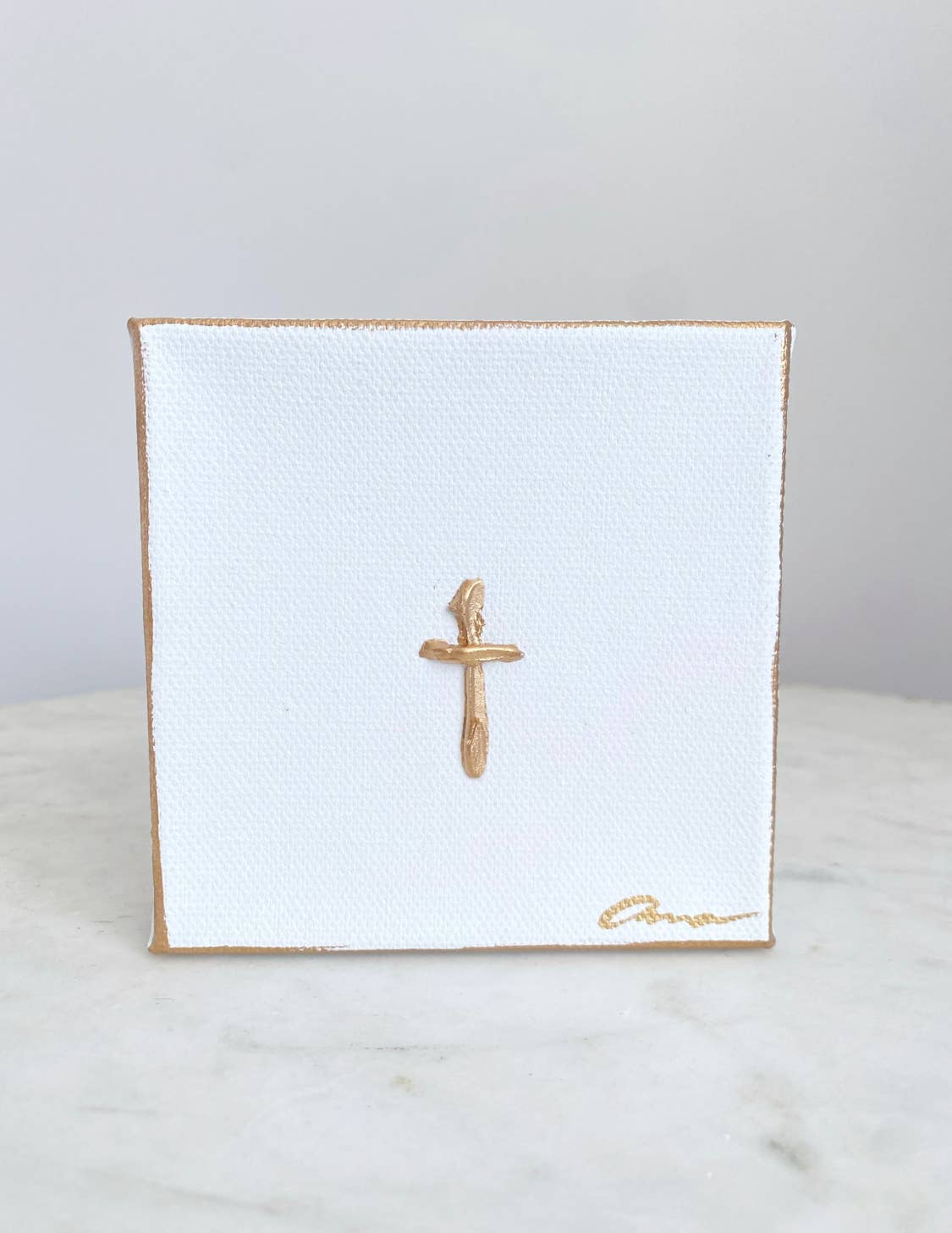 Anna Walding Art - Tiny Cross on Canvas