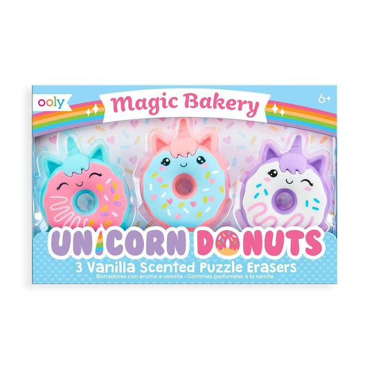OOLY - Magic Bakery Unicorn Donuts Scented Erasers - Set of 3