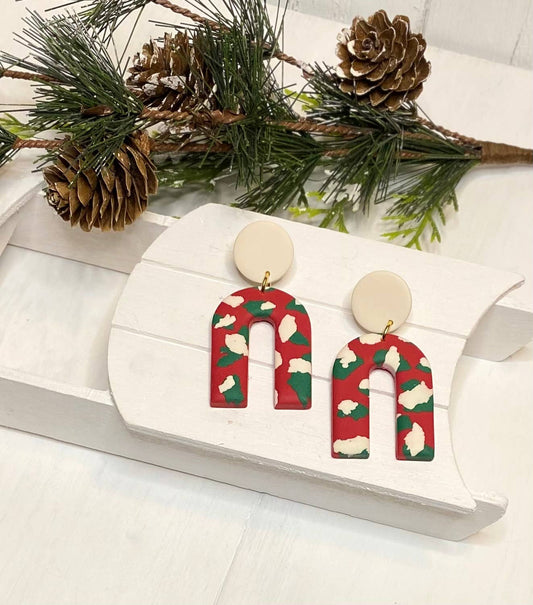 Leopard Holiday Arches | Red/Green