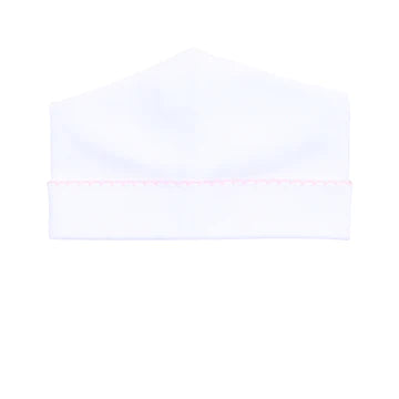 Essentials Hat White with Pink Trim