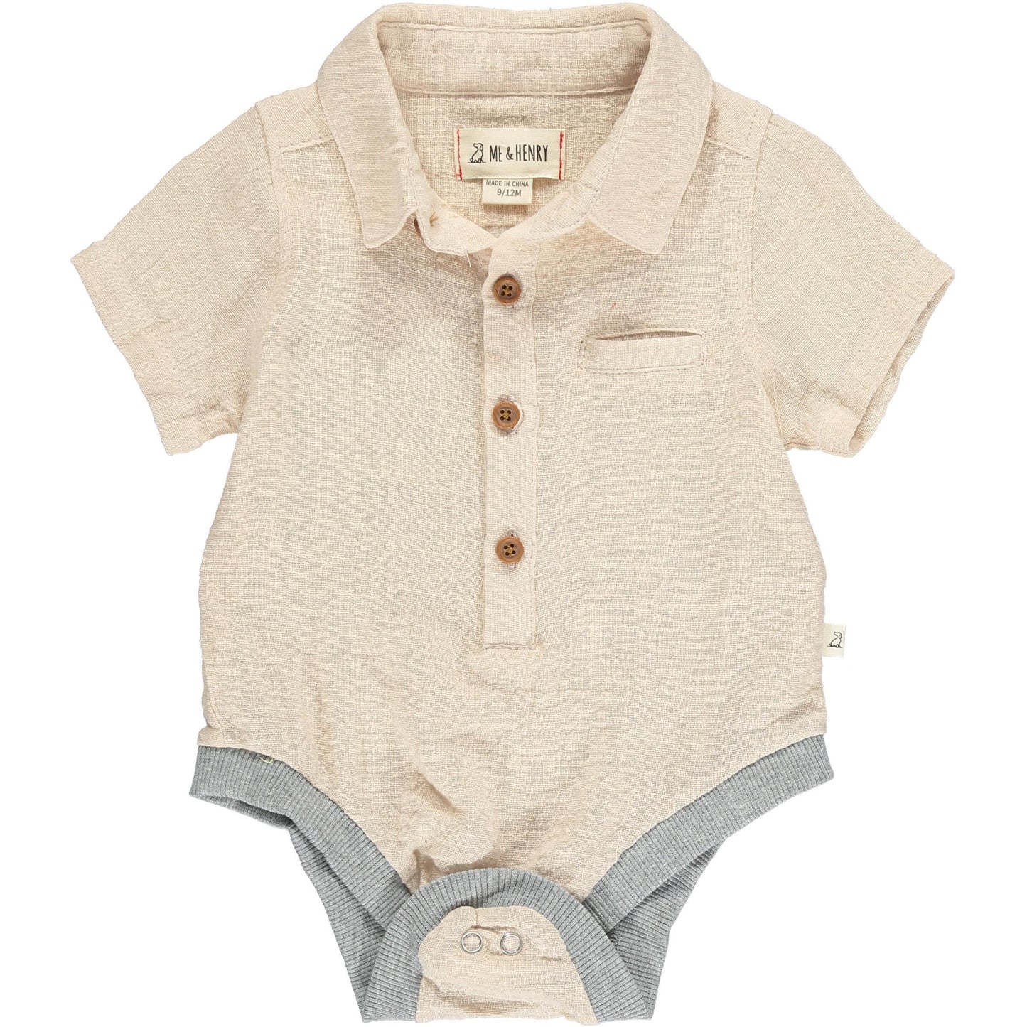 Helford Woven Onesie | Oat Cotton