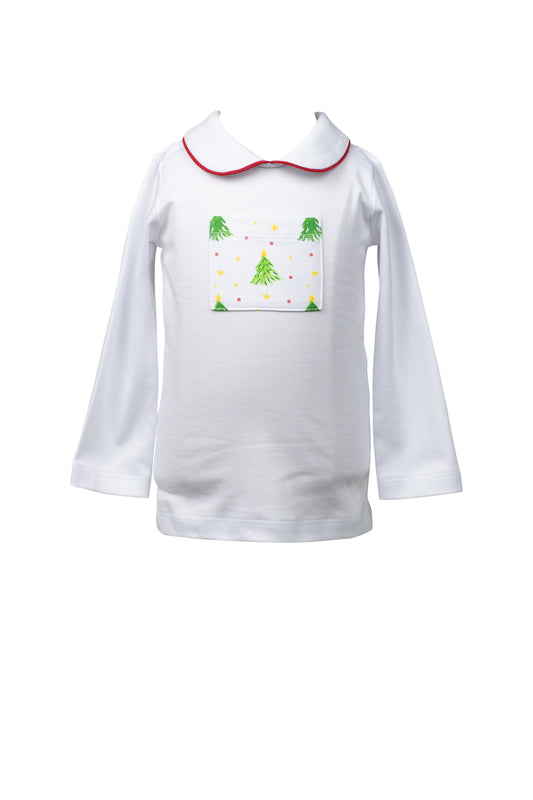 Pima Holiday Boy Collar Shirt