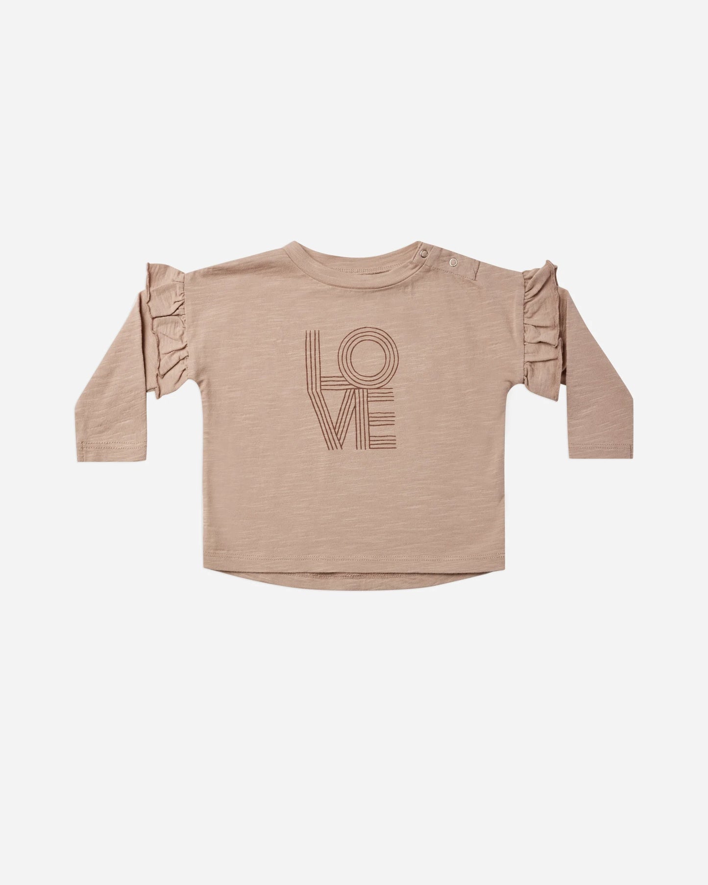 Ruffle Long Sleeve Tee Love