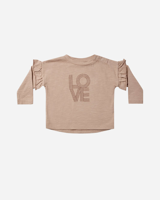Ruffle Long Sleeve Tee Love