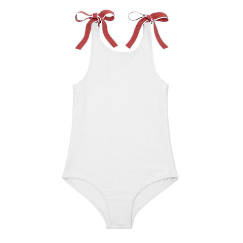 Girls Capsize White Tie Knot One-Piece