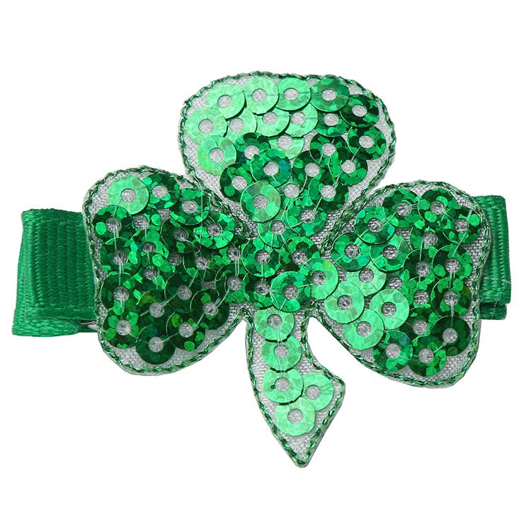 Sequin Shamrock Clip