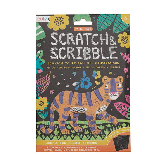 OOLY - Mini Scratch & Scribble Art Kit: Jungle Fun