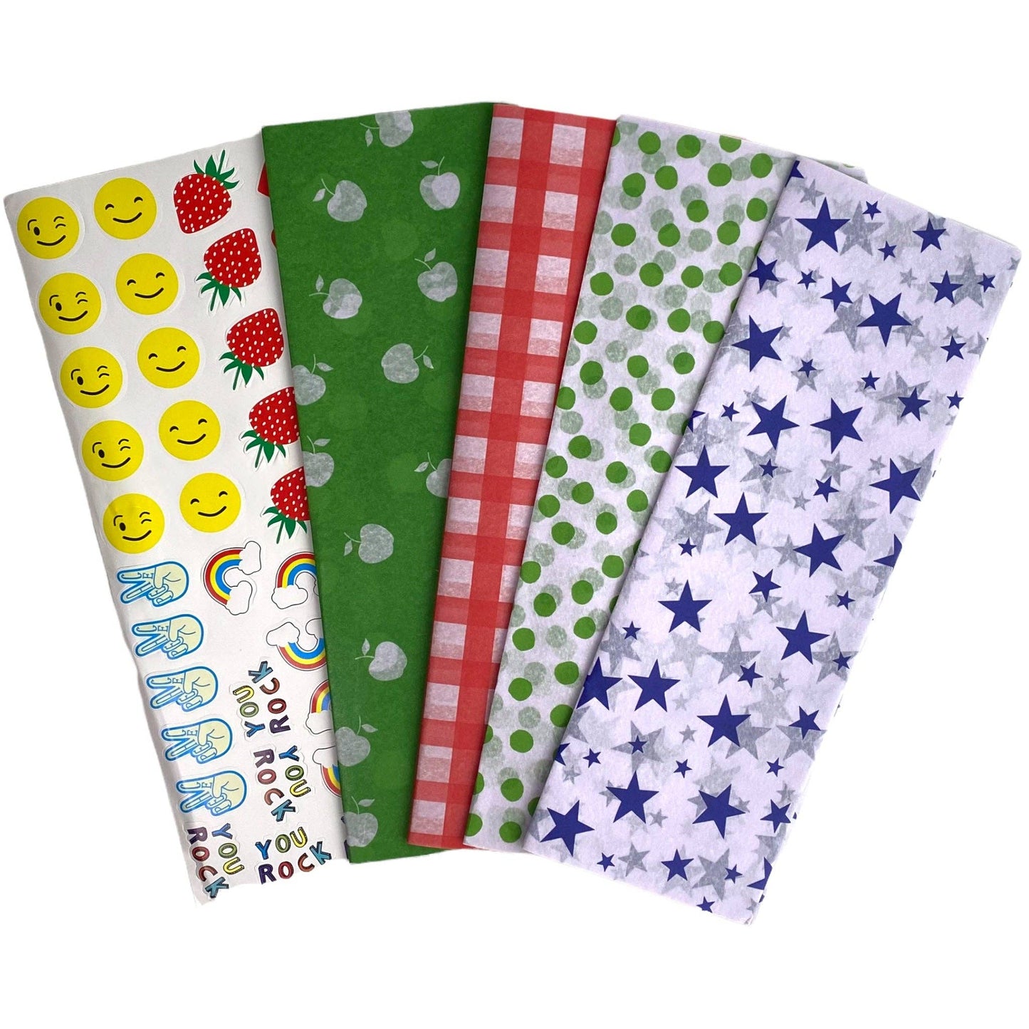 YUMBOX SANDWICH PAPER WRAP - STARS SET OF 40 SHEETS + STICKERS