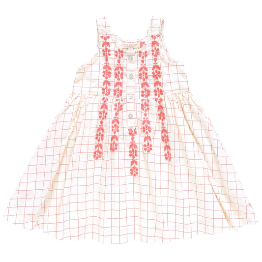 Laura Dress | Pink Tattersall
