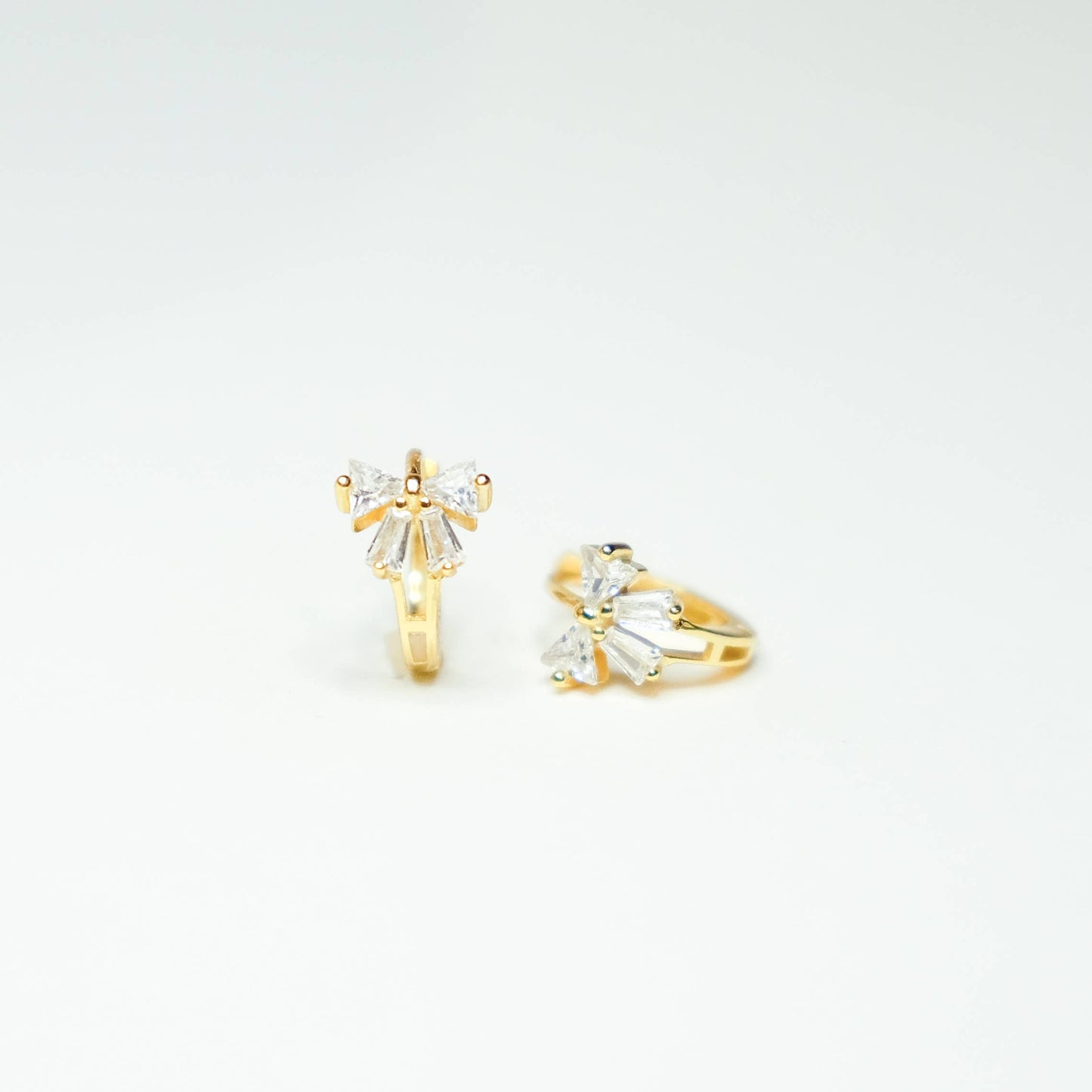 Rock Paper Scissors - Coquette Bow Huggie Earring