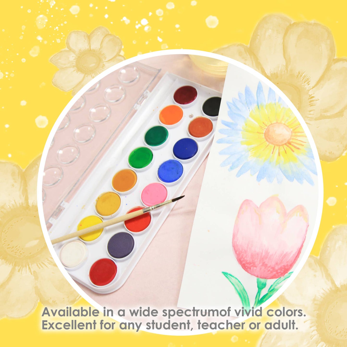 Watercolor w/ Brush 16 Color