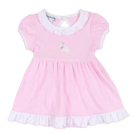 Little Cottontails Pink Short Sleeve Toddler Dress