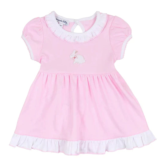 Little Cottontails Pink Short Sleeve Toddler Dress