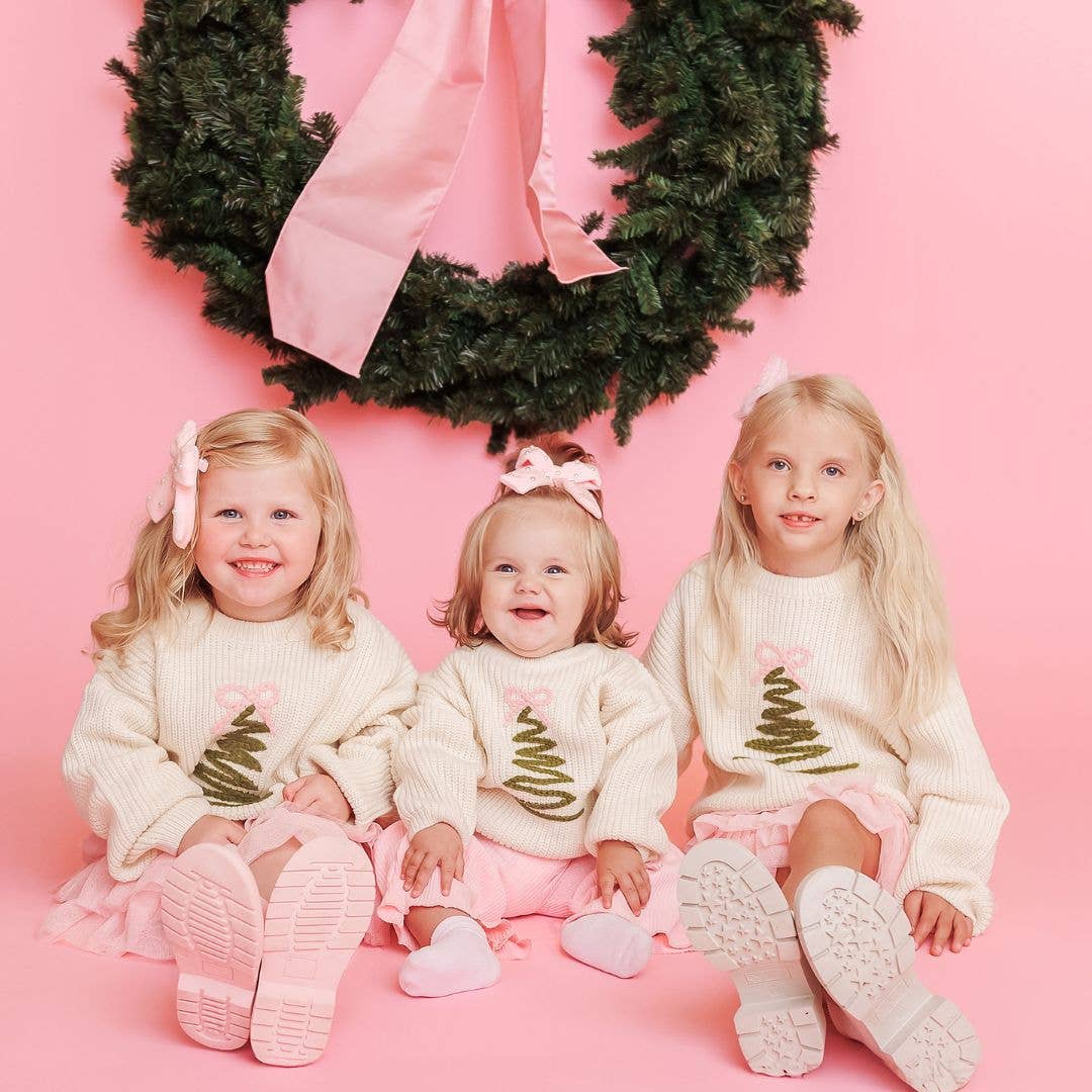 Coquette Christmas Tree Knit Sweater