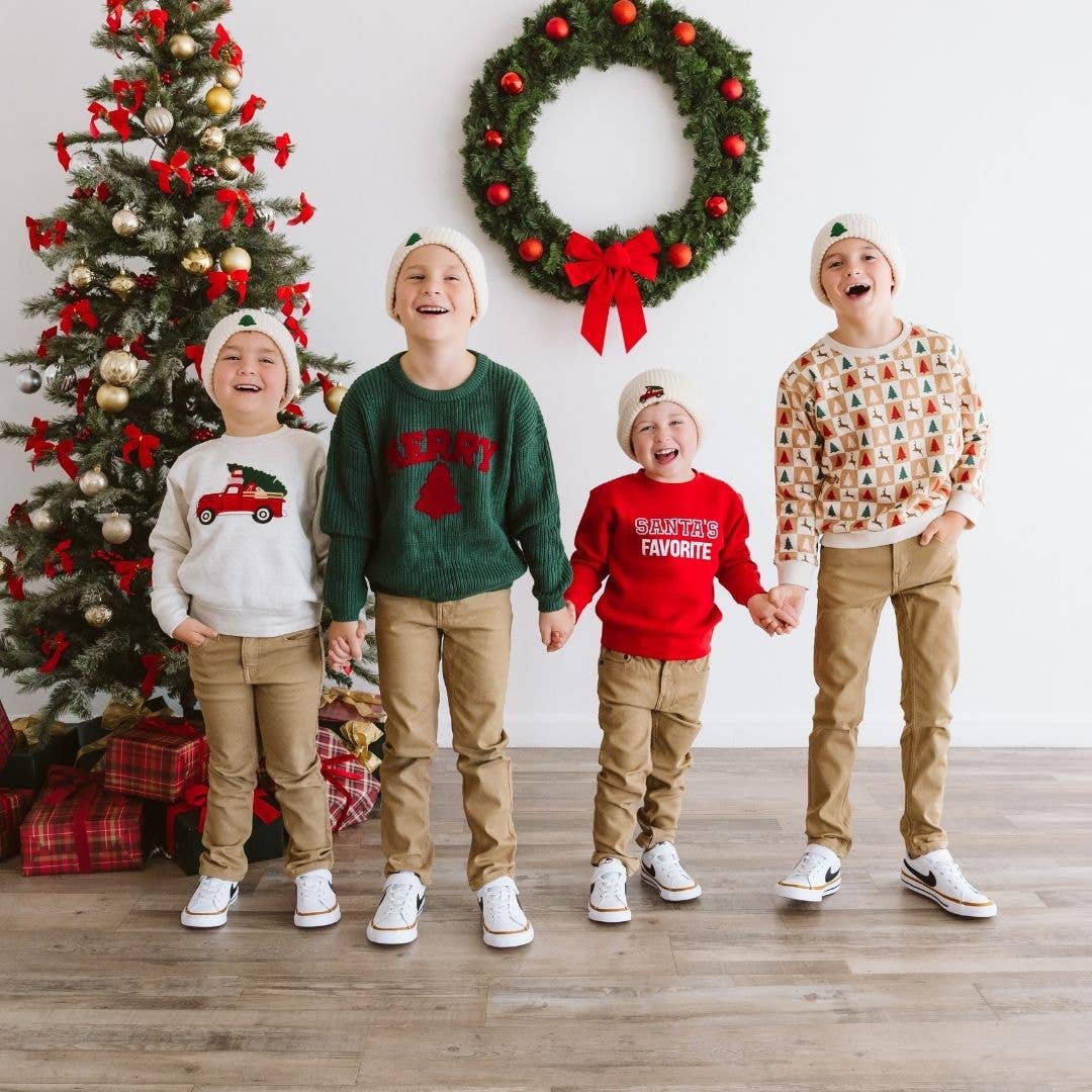 Merry Patch Christmas Knit Sweater