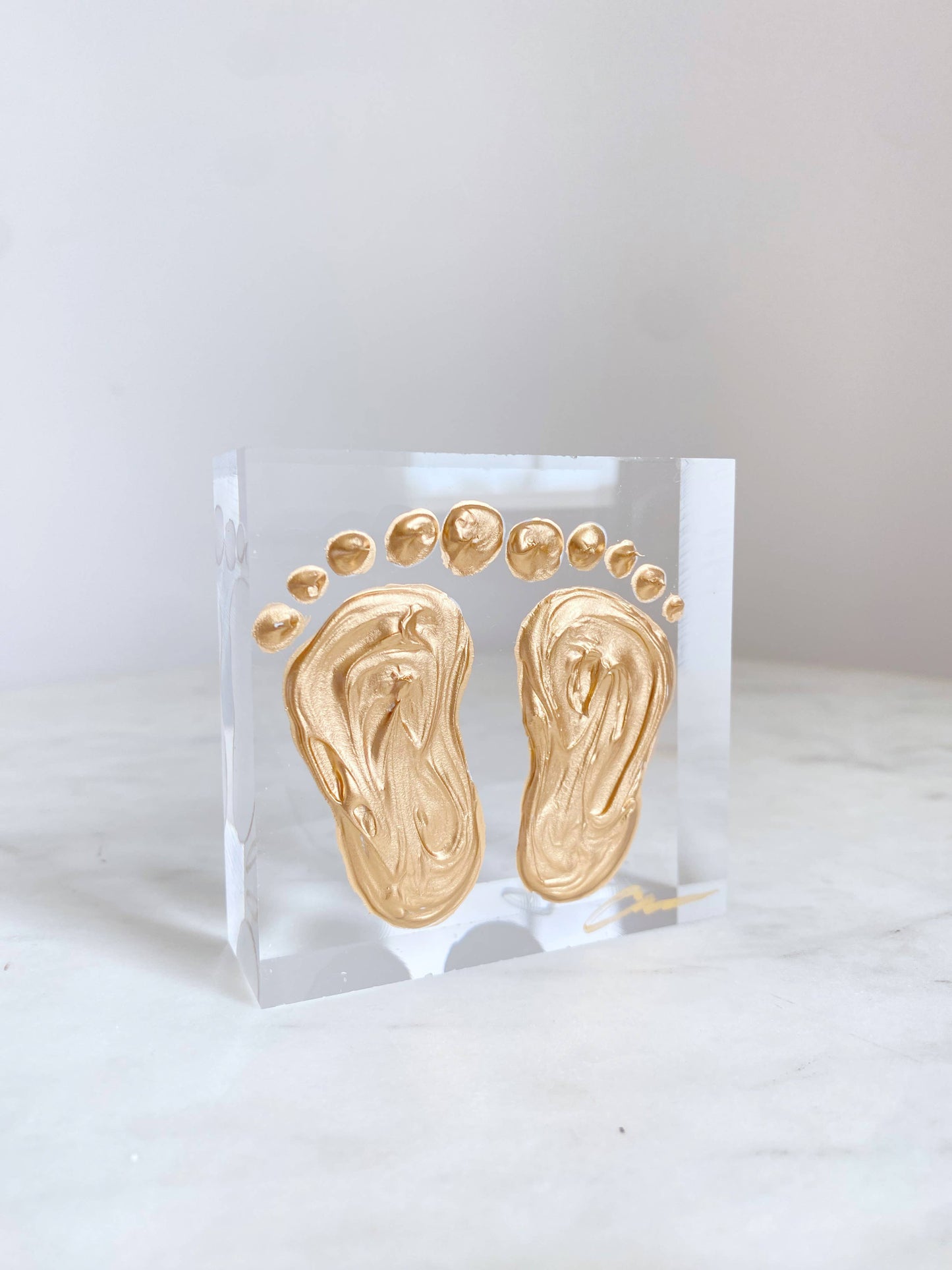 Anna Walding Art - Baby Feet Acrylic Block