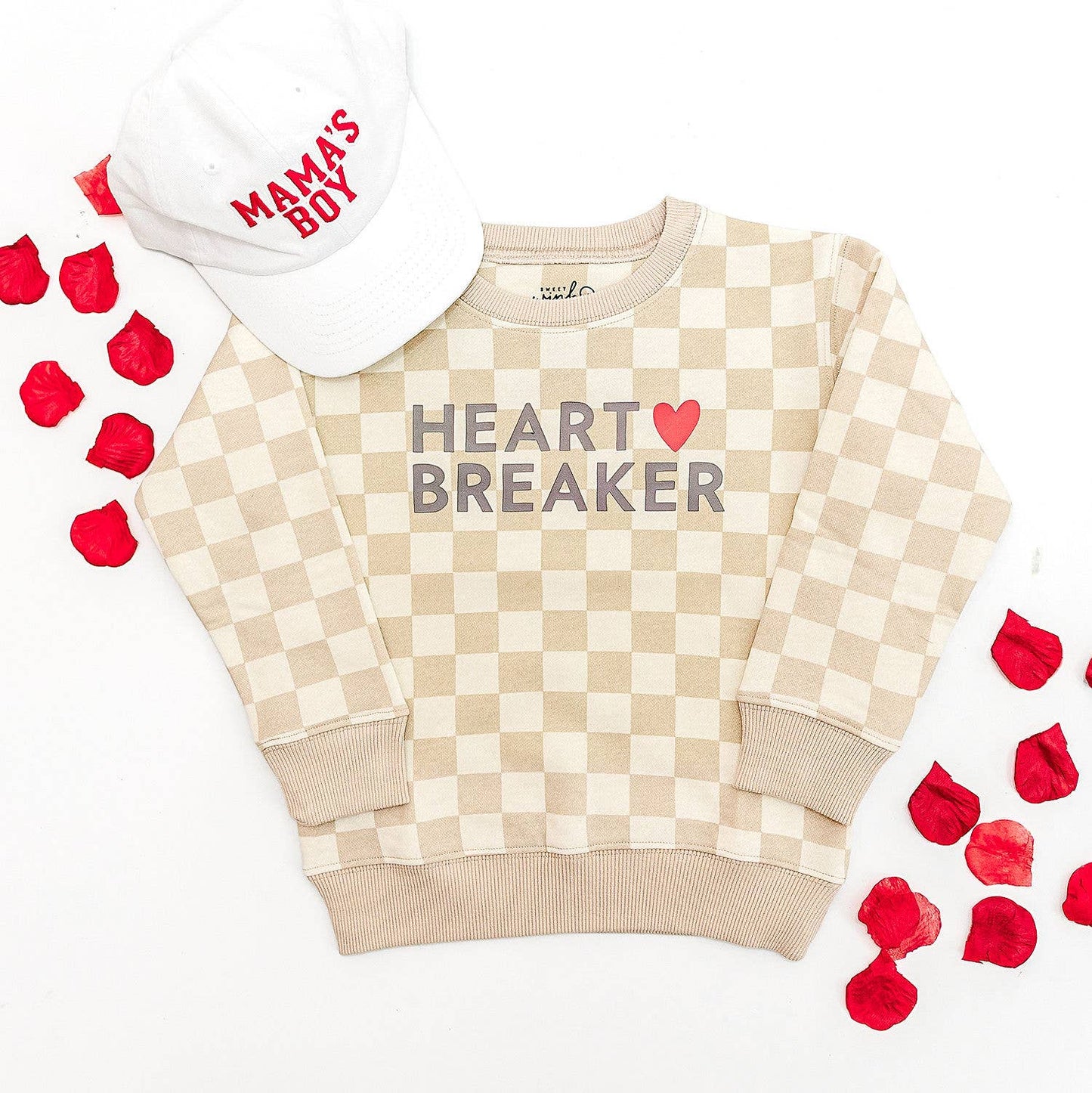 Heartbreaker Checkered Valentine's Day Sweatshirt