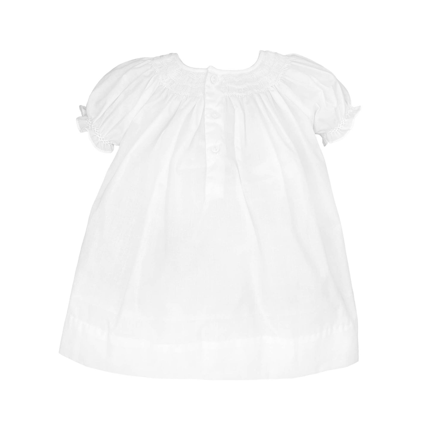Daygown with Wave Smocking | White
