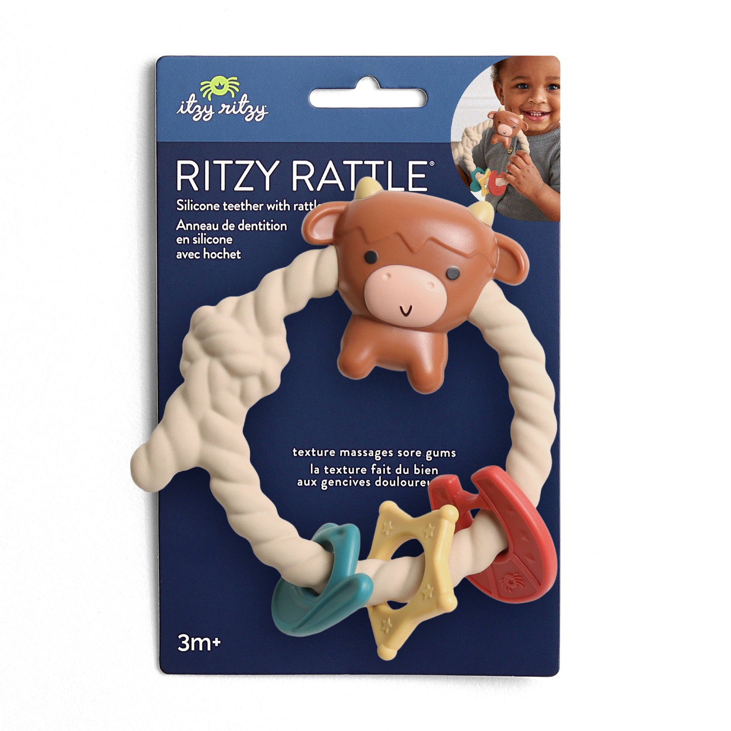 Ritzy Rattle™ Silicone Teether Rattles | Rainbow