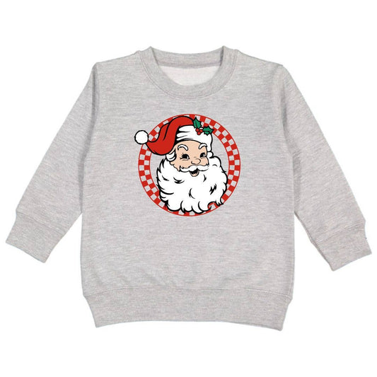 Retro Santa Christmas Sweatshirt - Kids Holiday Crewneck