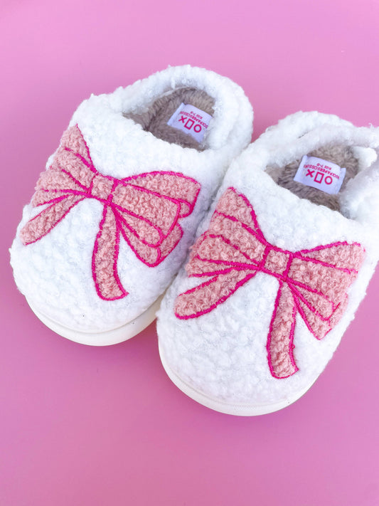 Toddler/Kids Slippers | Pink Bow