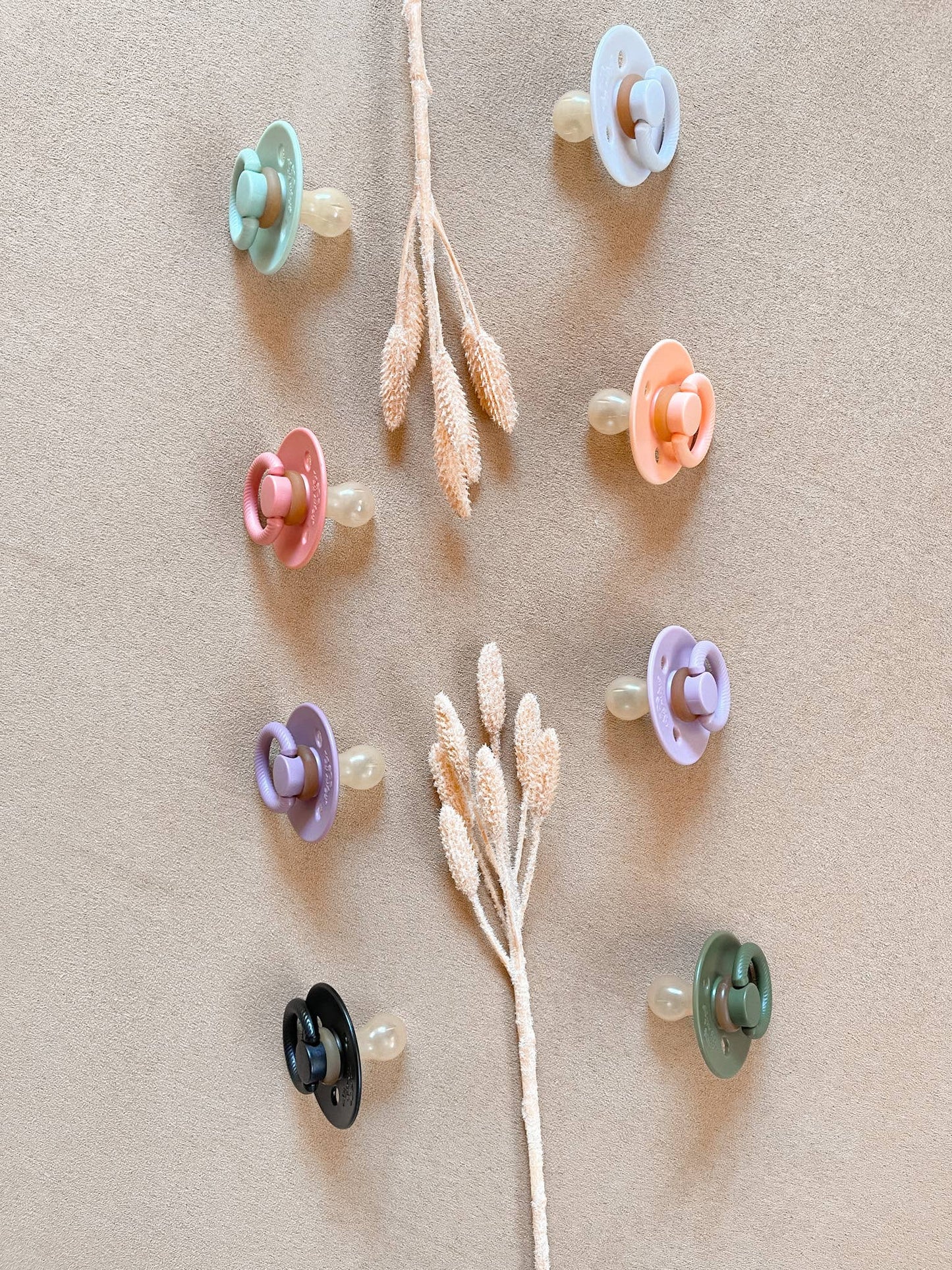 Itzy Soother™ Natural Rubber Paci Sets - Blossom + Rosewood
