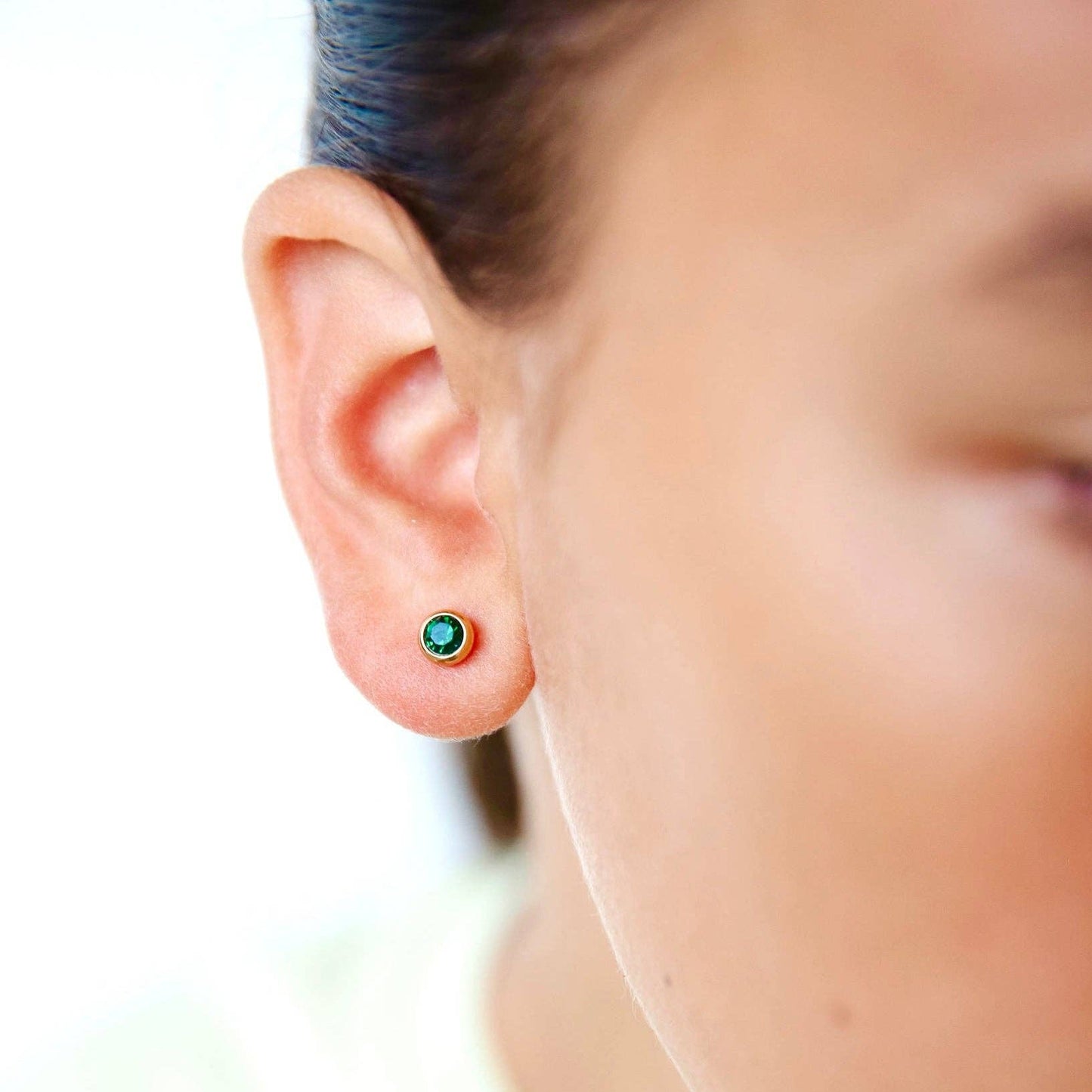 Emerald Stud Earrings