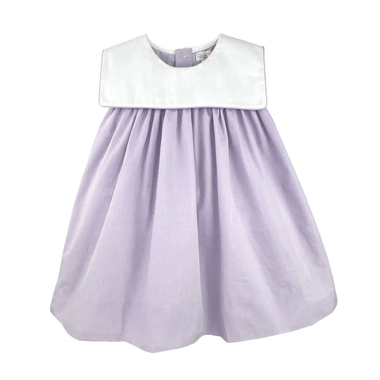 Monogram-able Dress with Square Collar | Lavender