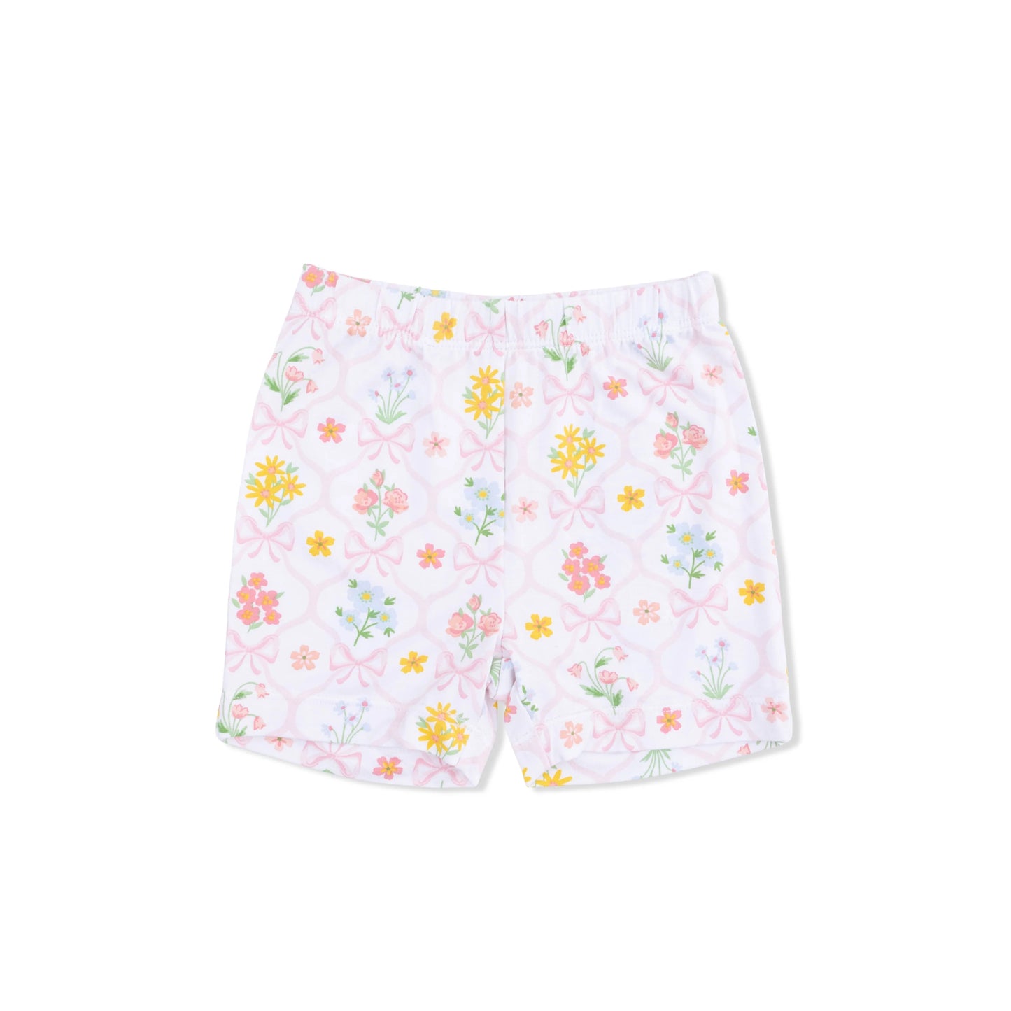 Loungewear Short Set | Spring Blooms Bow Trellis
