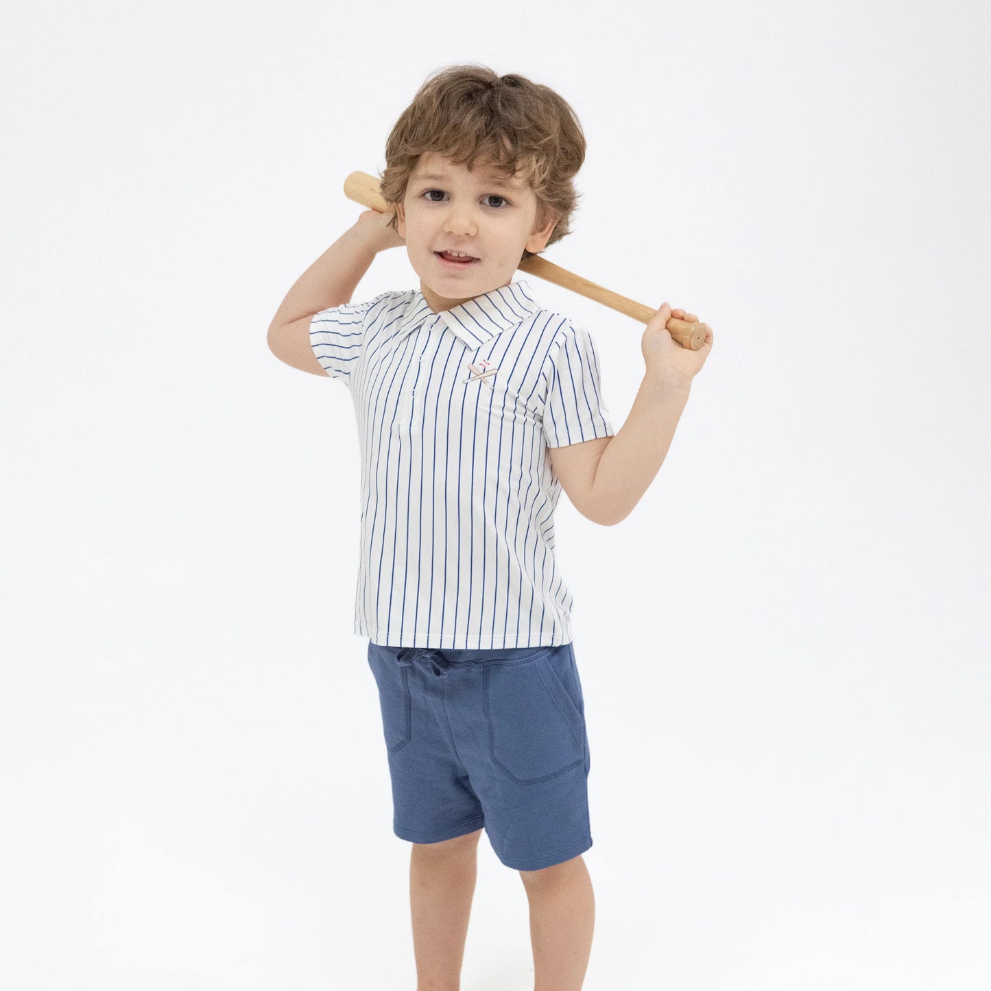 Polo with Everyday Short | Baseball Stripe