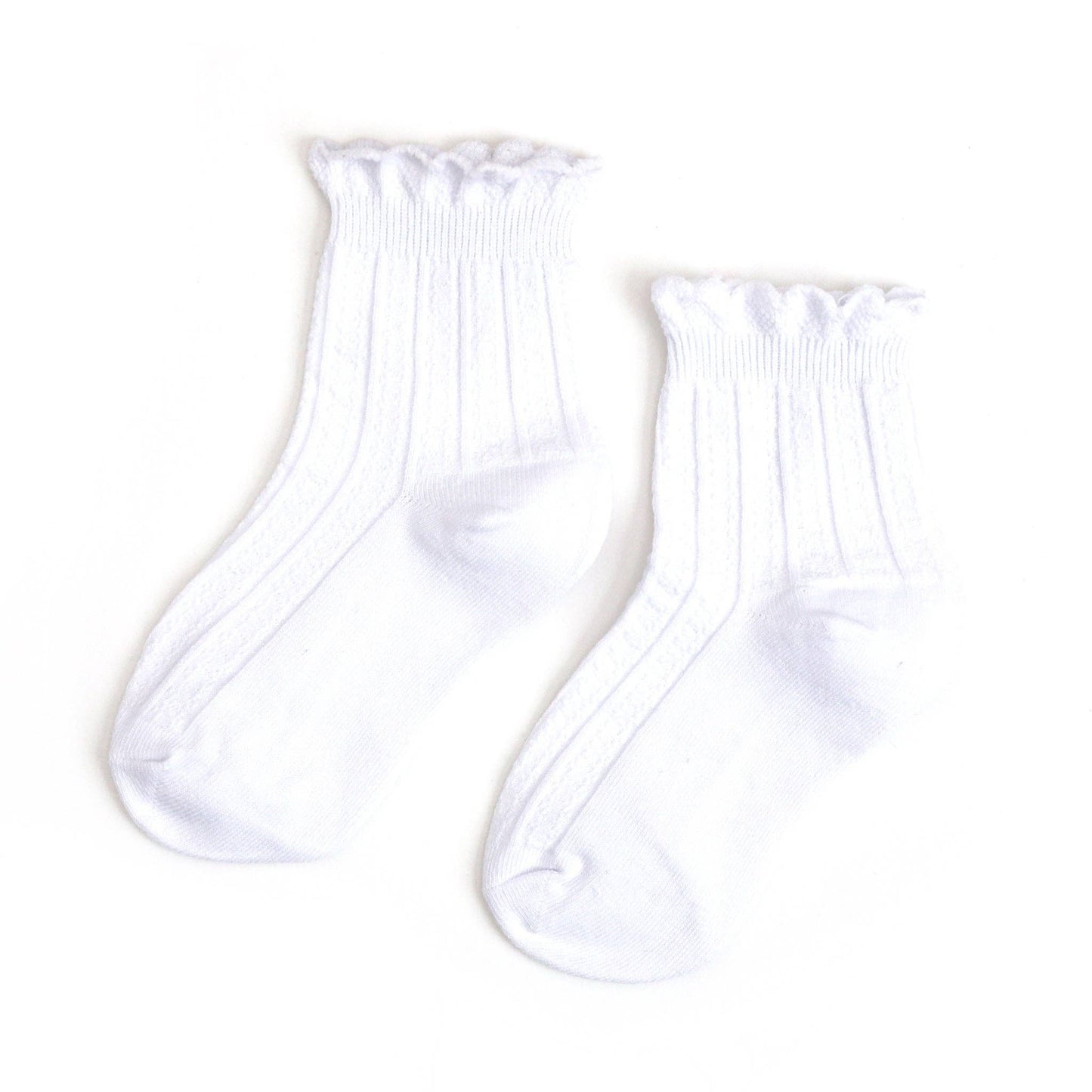 Little Stocking Co. - White Frill Midi Socks